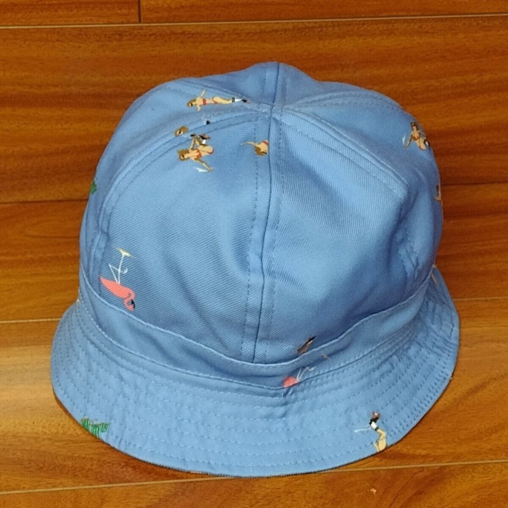 Altamont Light Blue Bucket Cap Hat with All Over Designs One Size